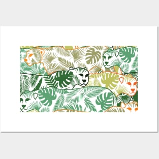 Tropical Leopards Posters and Art